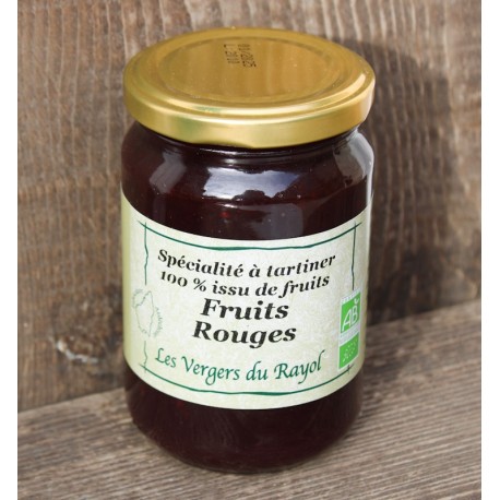 Confiture  aux fruits rouges biologiques