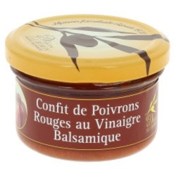 Confit de poivrons rouges au balsamique -Les Délices du Luberon