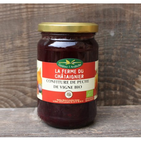 Confiture de pêche de vigne  biologique