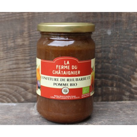 Confiture  de rhubarbe et pomme biologiques
